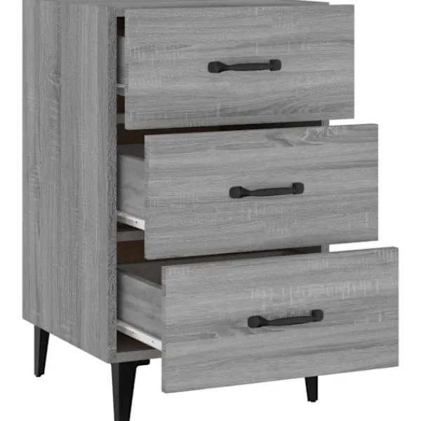 vidaXL Byråer>Sängbord sonoma-ek 40x40x66 cm konstruerat trä