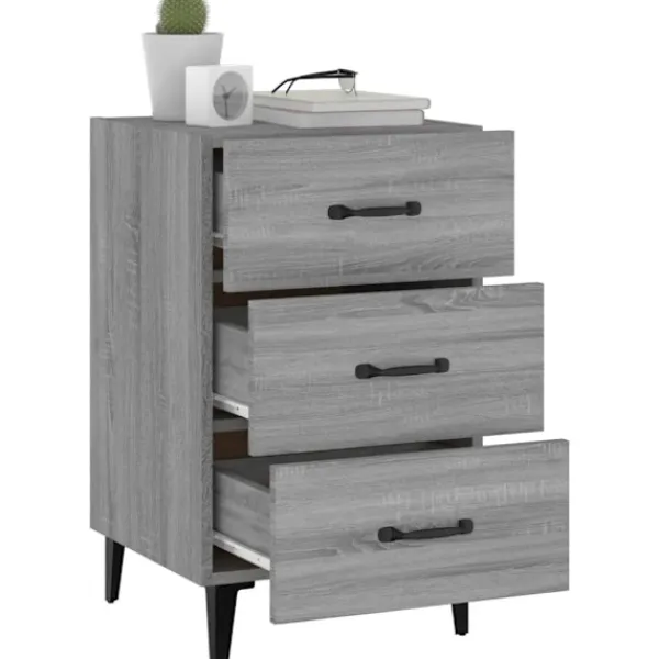 vidaXL Byråer>Sängbord sonoma-ek 40x40x66 cm konstruerat trä