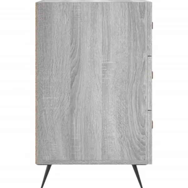 vidaXL Byråer>Sängbord grå sonoma- 40x40x66 cm konstruerat trä Grå