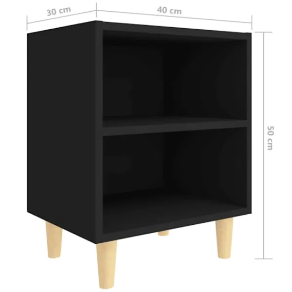 vidaXL Sängar>Sängbord med massiva ben 40x30x50 cm