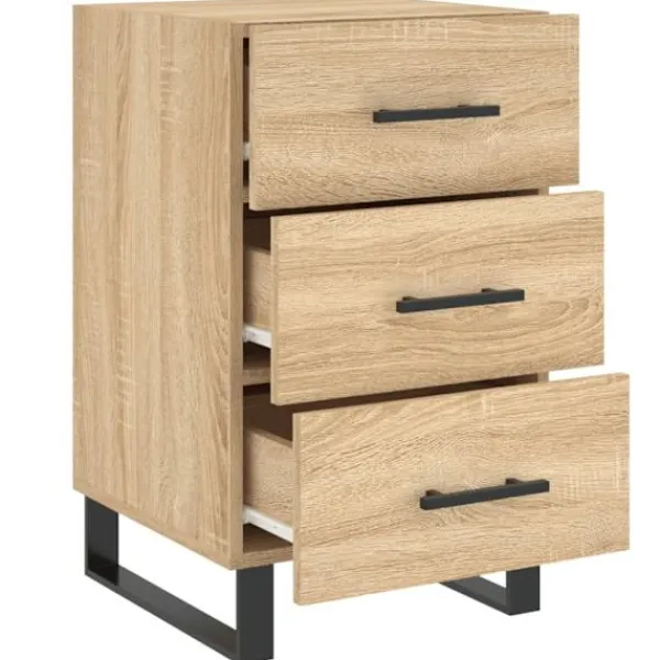 vidaXL Byråer>Sängbord sonoma-ek 40x40x66 cm konstruerat trä