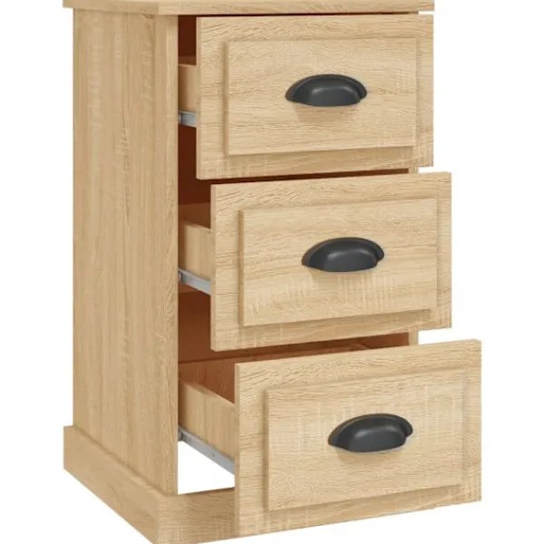 vidaXL Byråer>Sängbord sonoma-ek 39x39x67 cm konstruerat trä