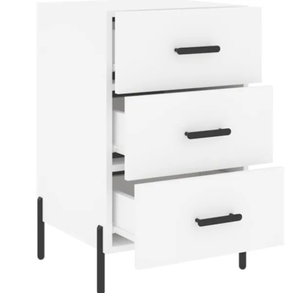 vidaXL Byråer>Sängbord 40x40x66 cm konstruerat trä
