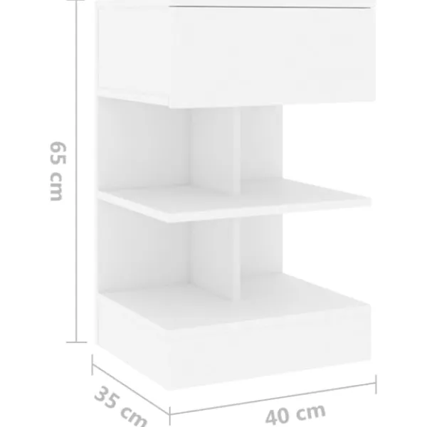 vidaXL Sängar>Sängbord 40x35x65 cm konstruerat trä