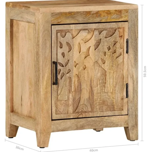 vidaXL Sängar>Sängbord 40x30x50 cm massivt mangoträ