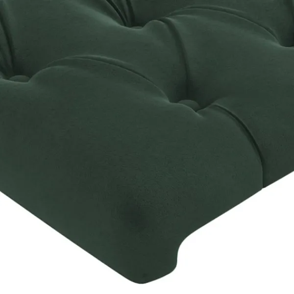 vidaXL Sängar>Sänggavel LED mörk 200x7x118/128 cm sammet
