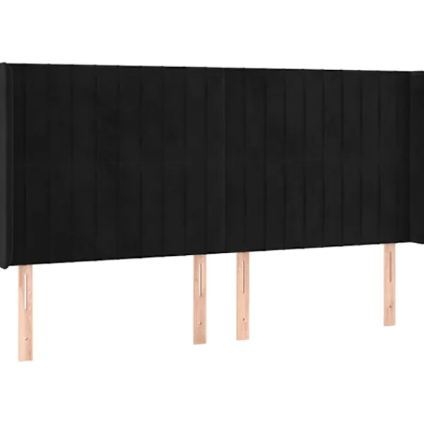 vidaXL Sängar>Sänggavel LED 163x16x118/128 cm sammet
