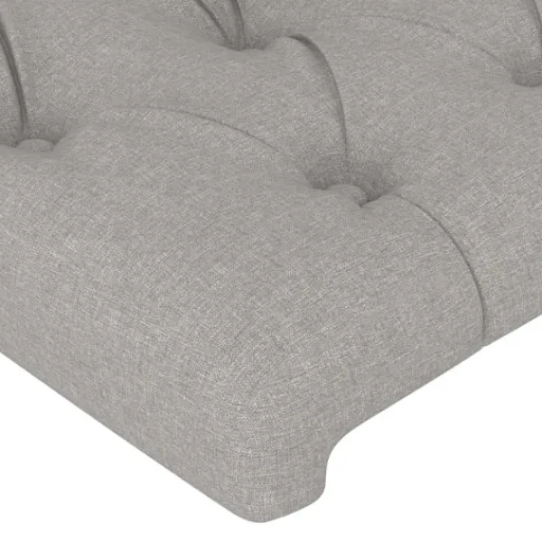 vidaXL Sängar>Sänggavel ljus 90x7x78/88 cm tyg