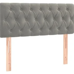 vidaXL Sängar>Sänggavel 90x7x78/88 cm sammet Grå