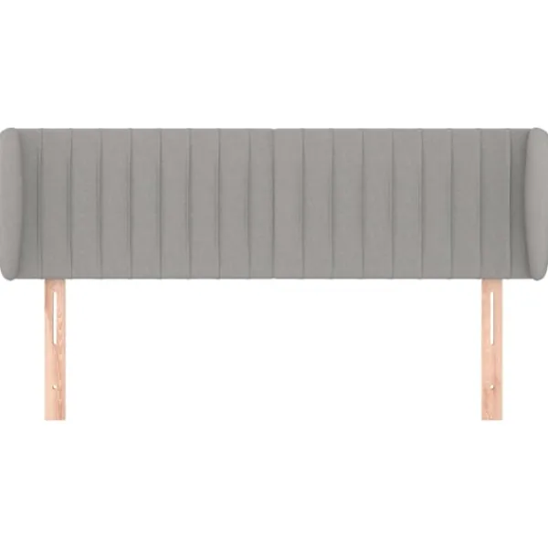 vidaXL Sängar>Sänggavel med kanter ljus 147x23x78/88 cm tyg