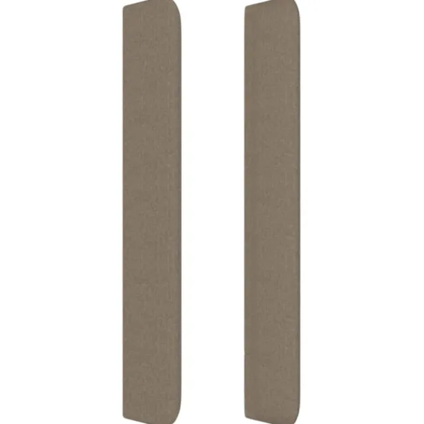 vidaXL Sängar>Sänggavel med kanter taupe 163x16x118/128 cm tyg Taupe