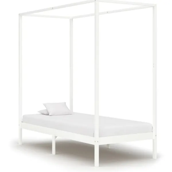 vidaXL Sängar>Sänghimmel utan madrass massivt trä 90x200 cm