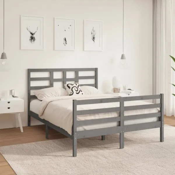 vidaXL Sängar>Sängram massivt trä 140x190 cm