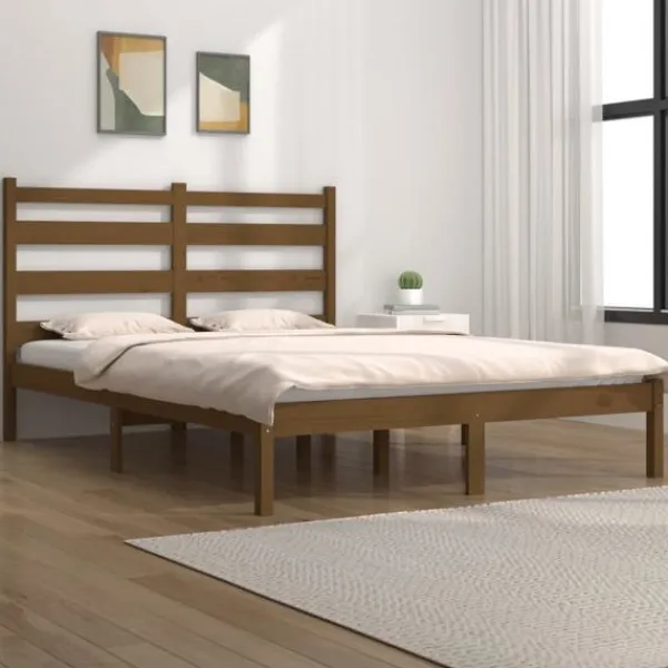 vidaXL Sängar>Sängram honungs massiv furu 140x200 cm