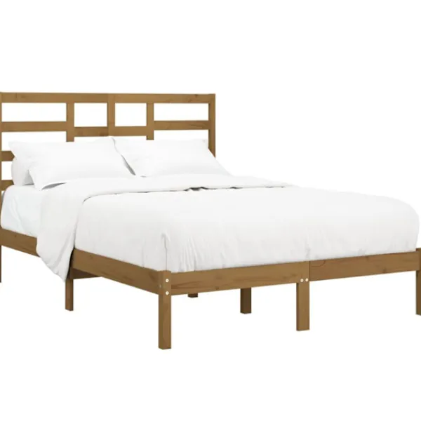 vidaXL Sängar>Sängram honungs massivt trä 140x190 cm