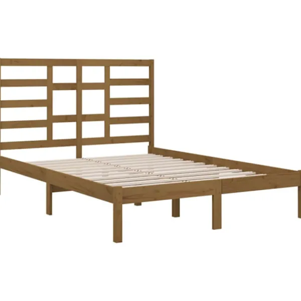 vidaXL Sängar>Sängram honungs massivt trä 140x190 cm