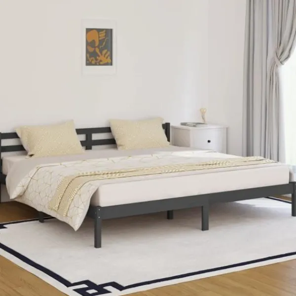 vidaXL Sängar>Sängram massiv furu 200x200 cm