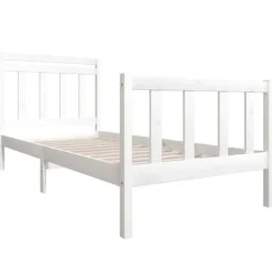 vidaXL Sängar>Sängram massiv furu 90x190 cm vit