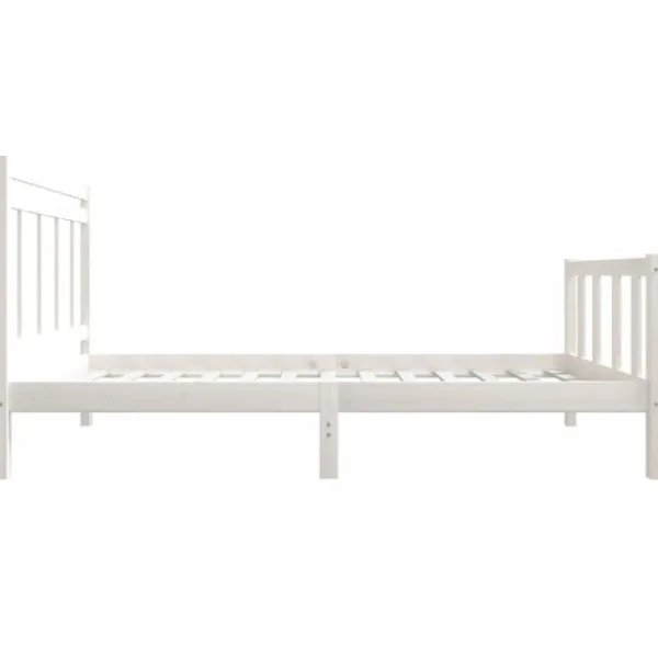 vidaXL Sängar>Sängram massiv furu 90x190 cm vit