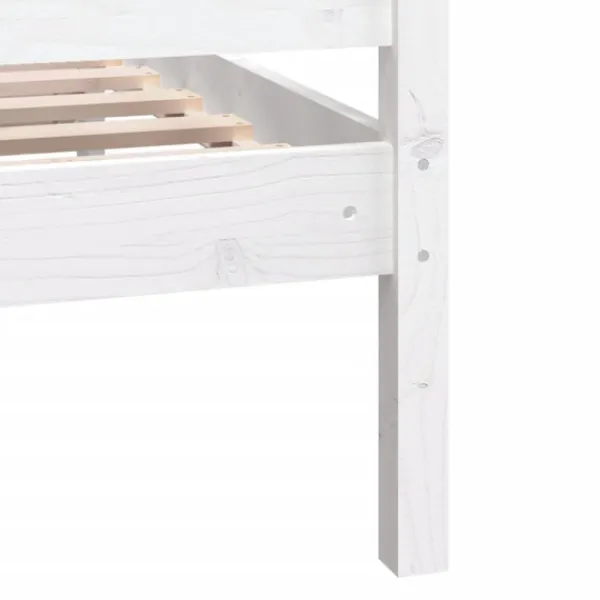 vidaXL Sängar>Sängram massiv furu 90x190 cm vit