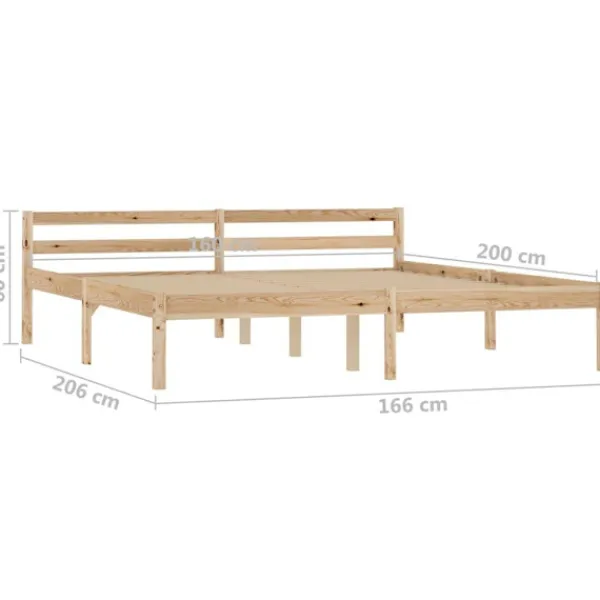 vidaXL Sängar>Sängram massiv furu 160x200 cm