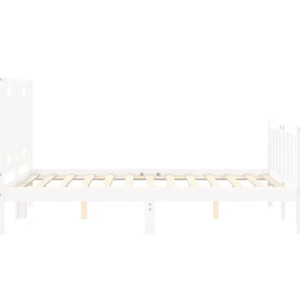 vidaXL Sängar>Sängram med huvudgavel 120x200 cm massivt trä