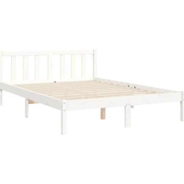 vidaXL Sängar>Sängram med huvudgavel 120x200 cm massivt trä