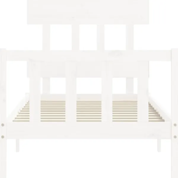 vidaXL Sängar>Sängram med huvudgavel massivt trä