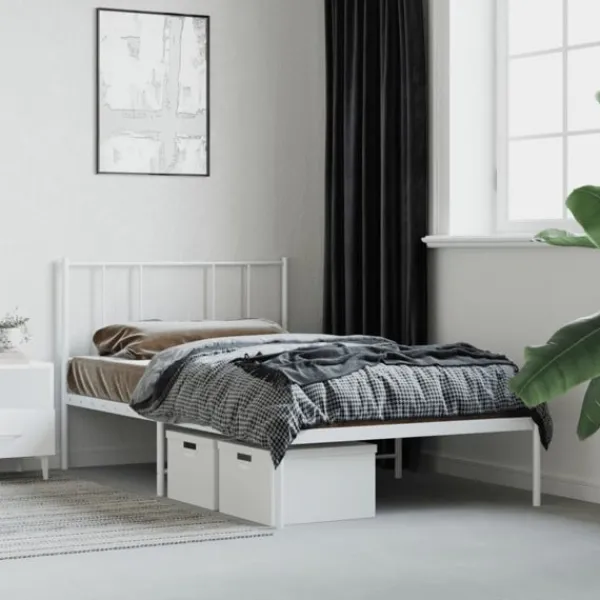 vidaXL Sängar>Sängram med huvudgavel metall 80x200 cm