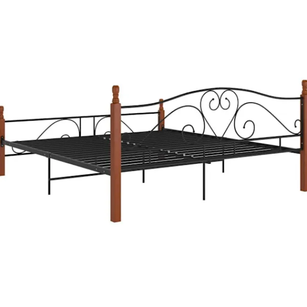vidaXL Sängar>Sängram metall 200x200 cm