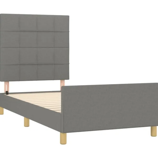 vidaXL Sängar>Sängram utan madrass mörk 90x190 cm tyg