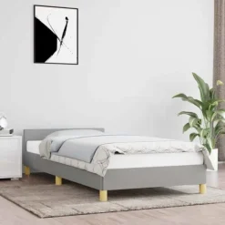 vidaXL Sängar>Sängram utan madrass ljus 80x200 cm tyg