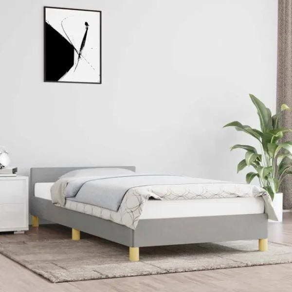 vidaXL Sängar>Sängram utan madrass ljus 80x200 cm tyg