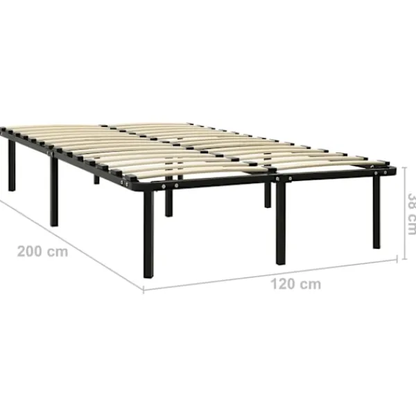 vidaXL Sängar>Sängram utan madrass metall 120x200 cm