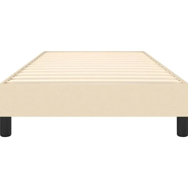 vidaXL Sängar>Sängram utan madrass cremefärgad 80x200 cm tyg Kräm