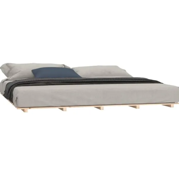 vidaXL Sängar>Sängram 200x200 cm massiv furu