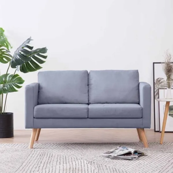 vidaXL Soffor>Soffa i tyg 2-sitsig ljus