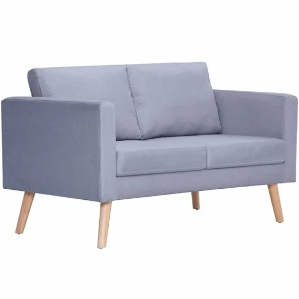 vidaXL Soffor>Soffa i tyg 2-sitsig ljus