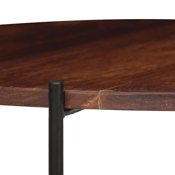 vidaXL Soffbord>Soffbord 2 delar massivt sheshamträ 60x35 cm