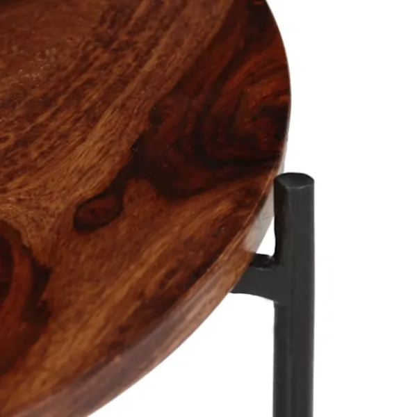 vidaXL Soffbord>Soffbord 2 delar massivt sheshamträ 60x35 cm