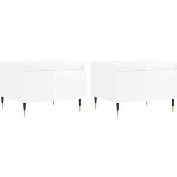 vidaXL Soffbord>Soffbord 2 st högglans 50x46x35 cm konstruerat trä