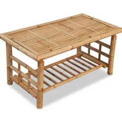 vidaXL Soffbord>Soffbord bambu 90x50x45 cm