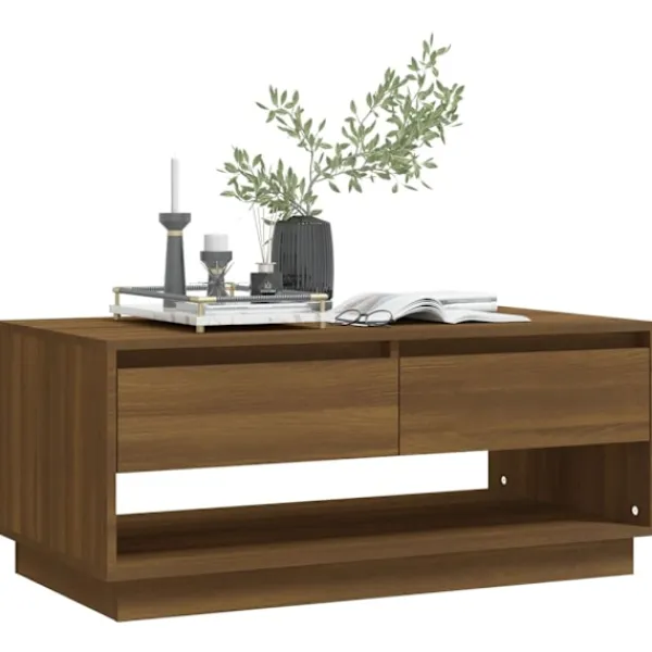 vidaXL Soffbord>Soffbord ek 102,5x55x44 cm konstruerat trä