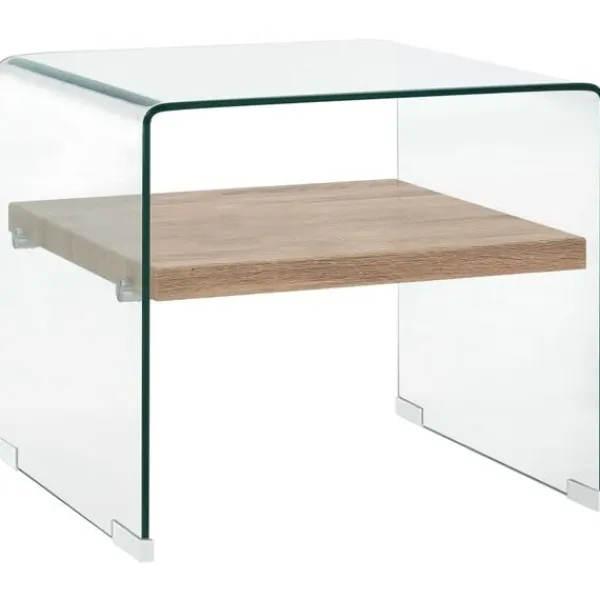 vidaXL Soffbord>Soffbord genomskinlig 50x50x45 cm härdat glas