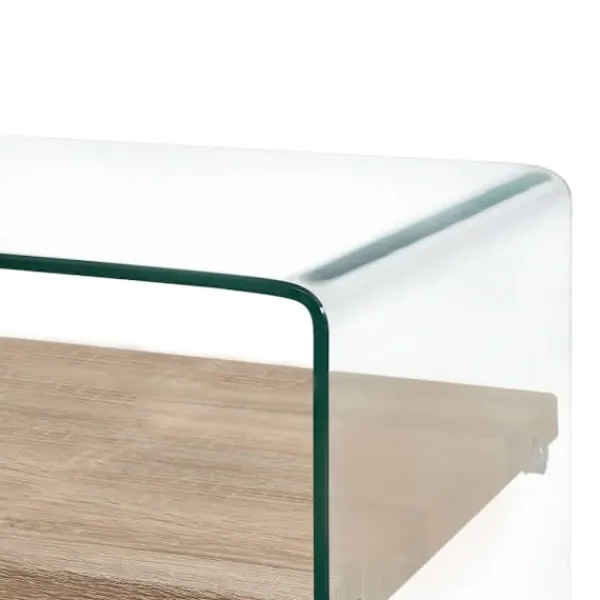 vidaXL Soffbord>Soffbord genomskinlig 50x50x45 cm härdat glas