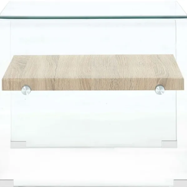 vidaXL Soffbord>Soffbord genomskinlig 50x50x45 cm härdat glas