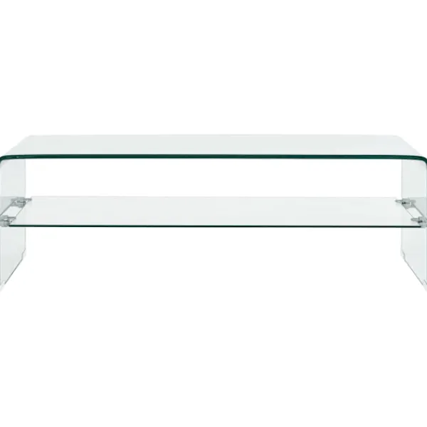 vidaXL Soffbord>Soffbord genomskinlig 98x45x31 cm härdat glas