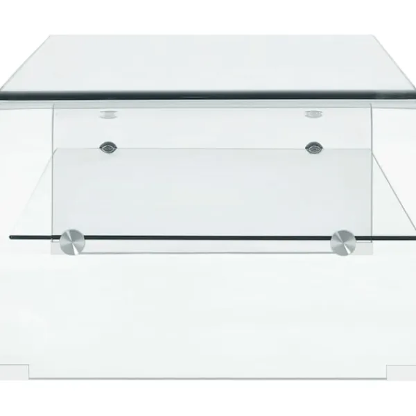 vidaXL Soffbord>Soffbord genomskinlig 98x45x31 cm härdat glas