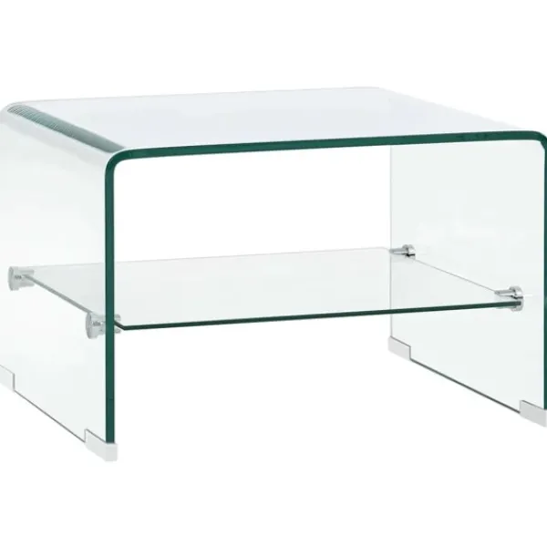 vidaXL Soffbord>Soffbord genomskinlig 50x45x33 cm härdat glas