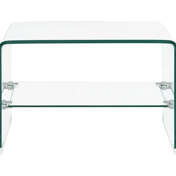 vidaXL Soffbord>Soffbord genomskinlig 50x45x33 cm härdat glas